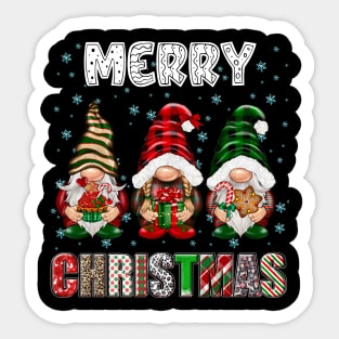 Merry Christmas Gnome Family Funny Xmas Tree Women Men Kids Sticker